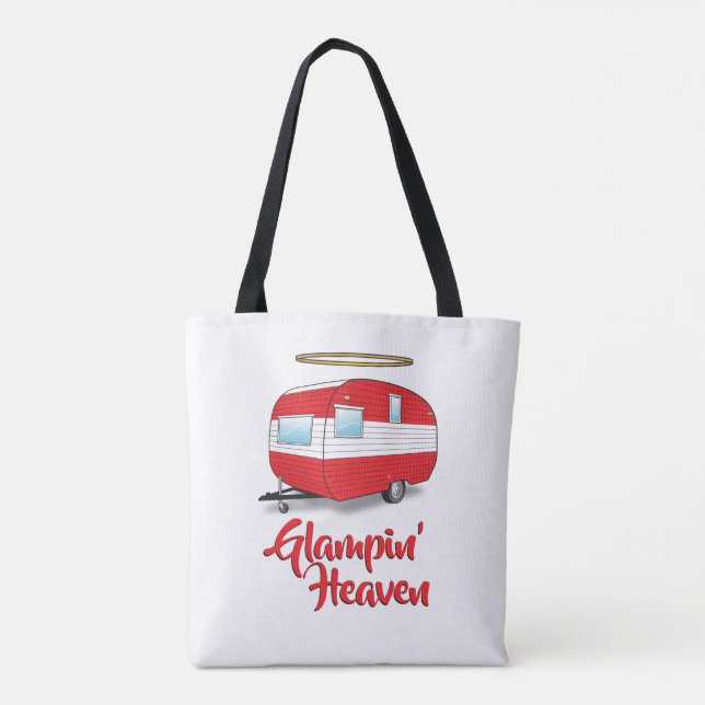 Glaming Heaven Retro Camper Tote Bag (Verso)