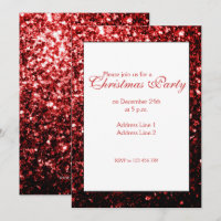 Glamor Red brilha Convite de festas de Natal