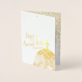 Glamor Spark Dourado - Folha de Convite 16 Doce