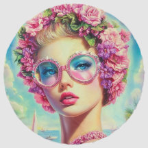 Glamor Tropical Queen Sticker