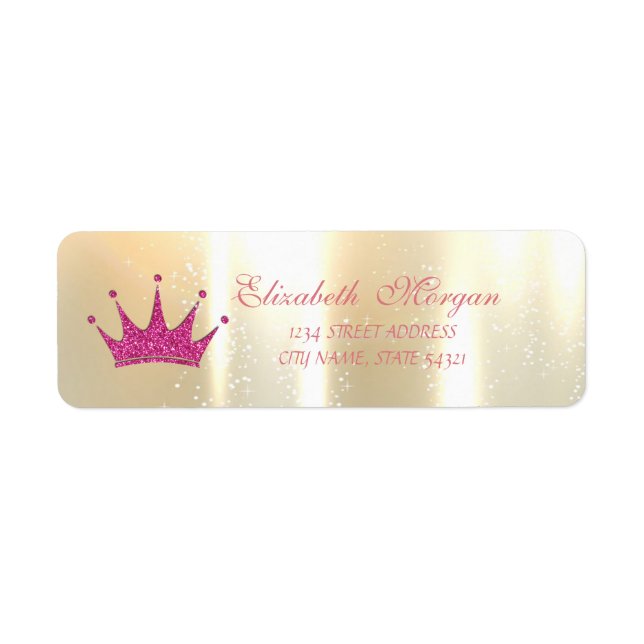 Glamoroso Elegante, Glittery Tiara, Etiqueta de En (Frente)