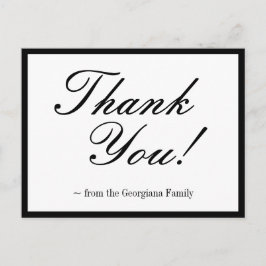 Glamoroso, Elegante "Obrigado!" Cartão Postal