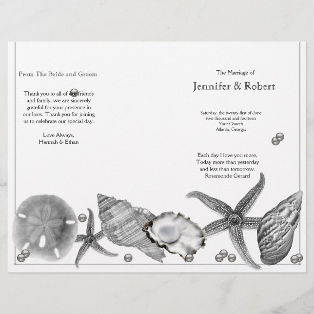 Glamorous Beach no Silver Weding Program (Frente)