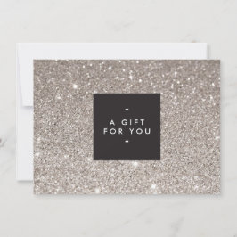 Glamorous Silver Glitter Modern Beaut Gift Card