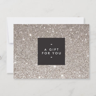 Glamorous Silver Glitter Modern Beaut Gift Card