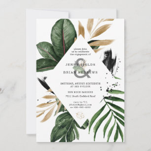 Glamorous Summer Greenery Festa de noivado de Casa