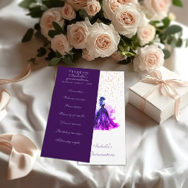 Glamour Gótico Quinze roxo programa Quinceañera