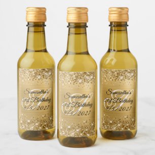 Glamour Monograma Dourado Brilhante Aniversário de