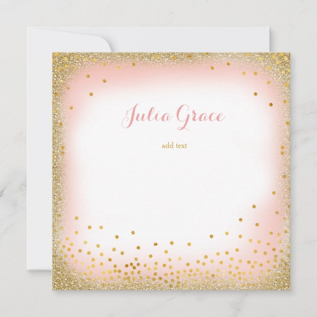 Glamour Rosa Adicione seu Texto (Frente)