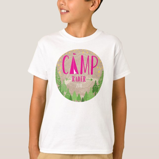 Glamping de T-Shirt com informações de Kraft para  (Frente)