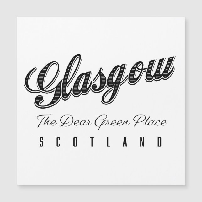 Glasgow Escócia "O Querido Lugar Verde" (Frente)