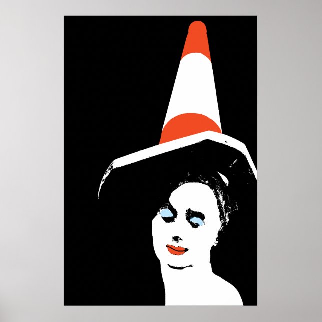 Glasgow Traffic Cone Girl Poster (Frente)
