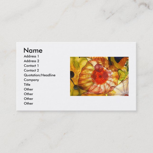 Glass Art Cartão de visita (Frente)