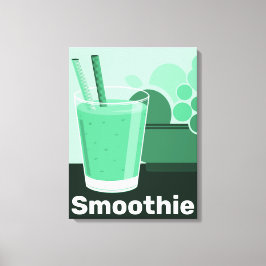 Glass Black-White-Green Kitchen Wall Art - Canvas