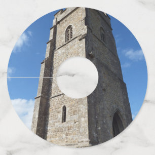 Glastonbury Tor Tower Paper Vinho Etiquetas de Vid