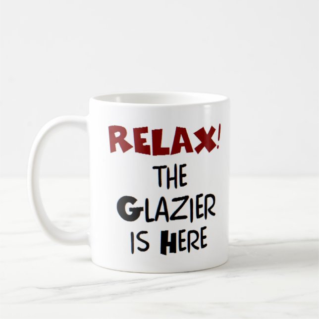 glazier está aqui caneca de café (Esquerda)