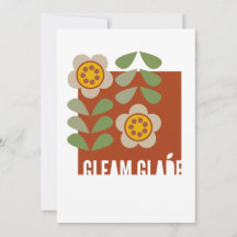 GLEAM GLADE - Cartão de Convite Floral Moderno