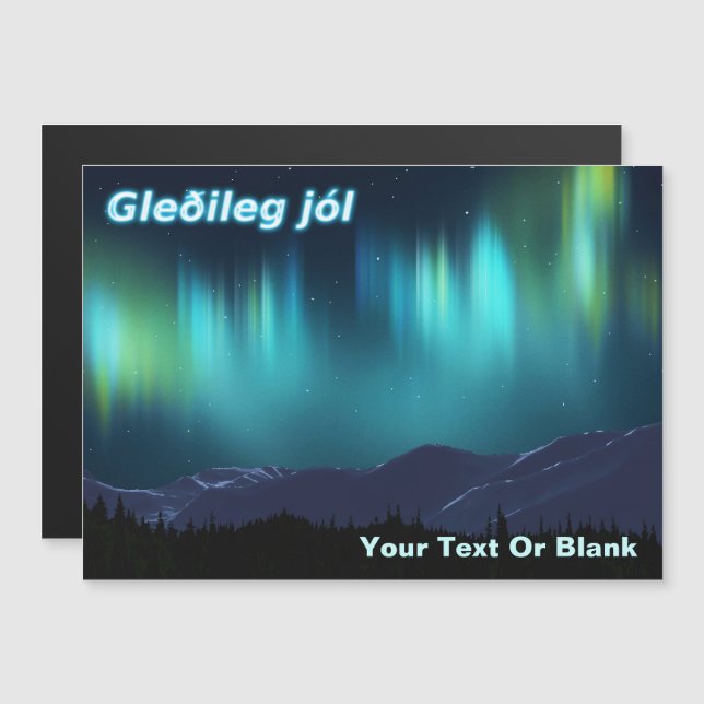 Gleðileg Jól - Aurora Borealis (Frente/Verso)