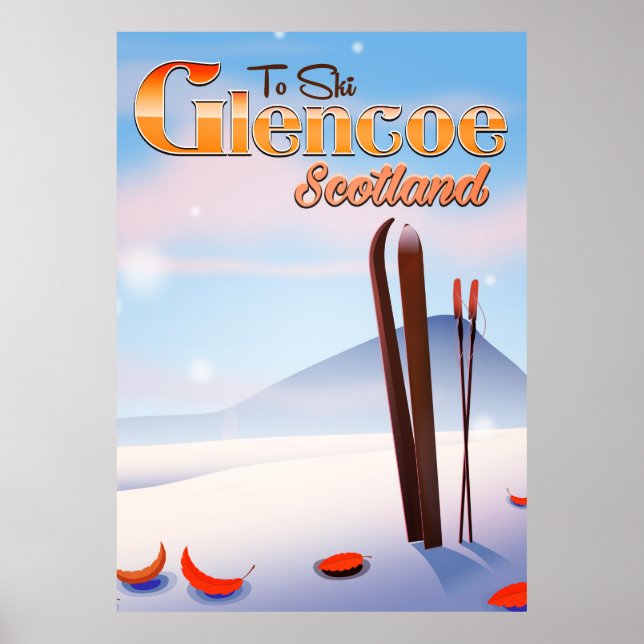 Glencoe Scotland ski poster (Frente)