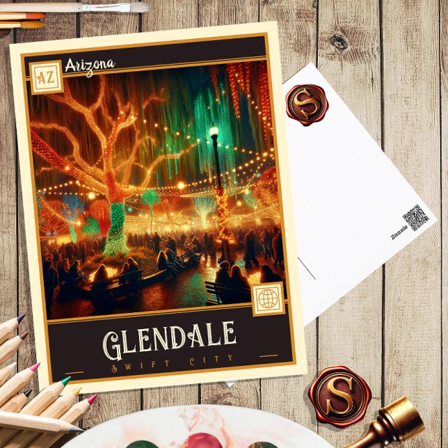 Glendale, Arizona | Cartão postal Vintage (Criador carregado)