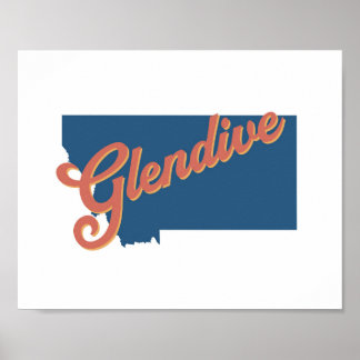 Glendive, impressão do estado de Montana