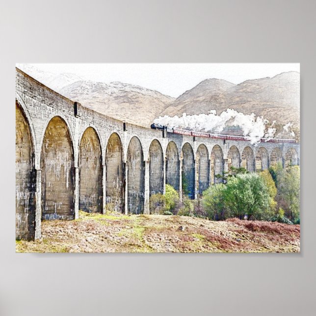 Glenfinnan viaduct vapor poster (Frente)