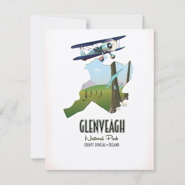 Glenveagh national park Ireland County Donegal map (Frente)