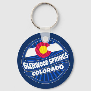 Glenwood Primavera Colorado flag burst chaveiro