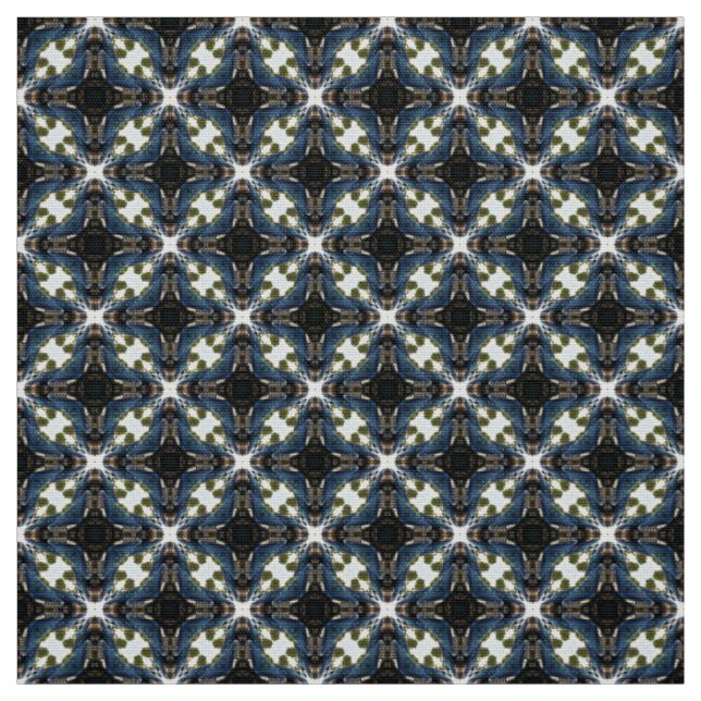 Glitch2 Aço tecido de padrão branco e azul (Modelo)