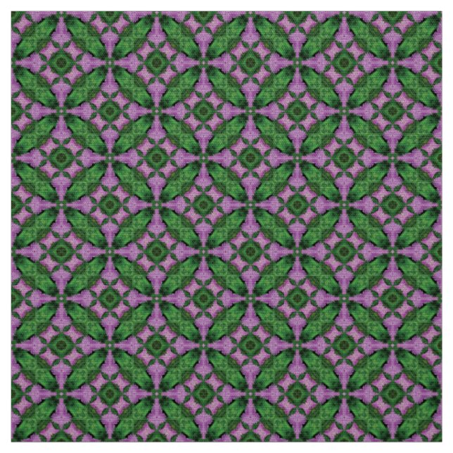 Glitch2 Plum e tecido de padrões de azulejo verde (Modelo)