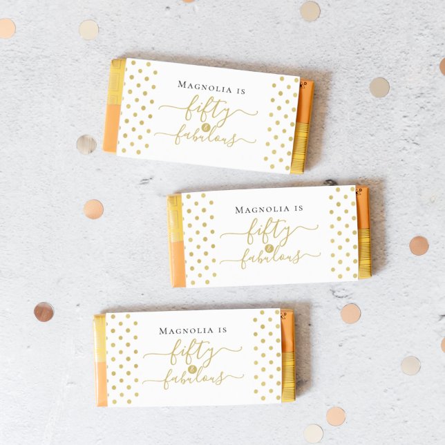 Glitter 50º Aniversário Favor do Bar Candy (Criador carregado)