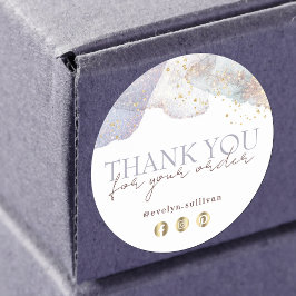 Glitter aqucolor forma obrigado seu adesivo