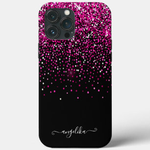 Glitter Bokeh de Faux Rosa Quente