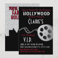 Glitter, Convites de festas de Hollywood Glam
