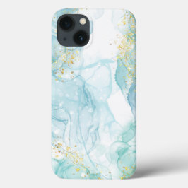 Glitter de Aquarela Azul Teal iPhone / iPad case