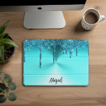 Glitter De Cheiro De Luxo, Personalizado,<br><div class="desc">Belo brilho de véus de brilho com brilho com textura em metal escovado Design Cobrir personalizado iPad Pro</div>