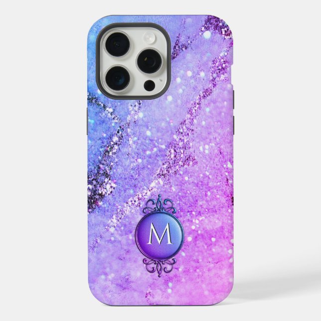 Glitter de Pastel Roxo e Joia Monogramada  (Verso)
