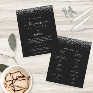 Glitter de Prata de Orçamento Hen Fim de Semana P