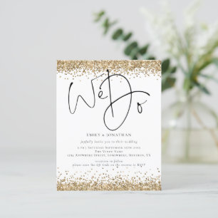 Glitter Dourado de orçamento fazemos Convite de c
