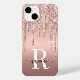 Glitter Dourado de Rosa de luxo Monograma
