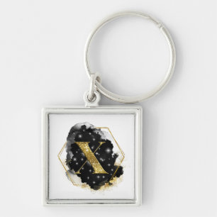 Glitter Dourado Glam X Monograma Chaveiro