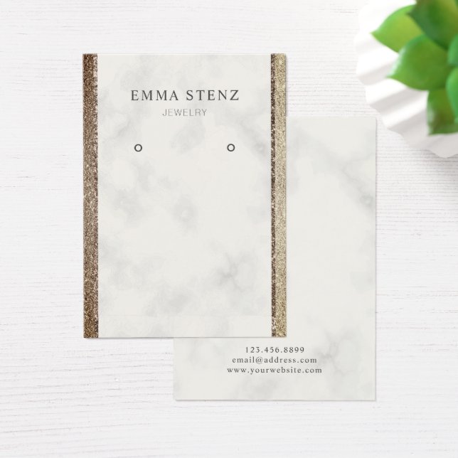 Glitter Dourado mármore branco ・ Visor (Mesa)