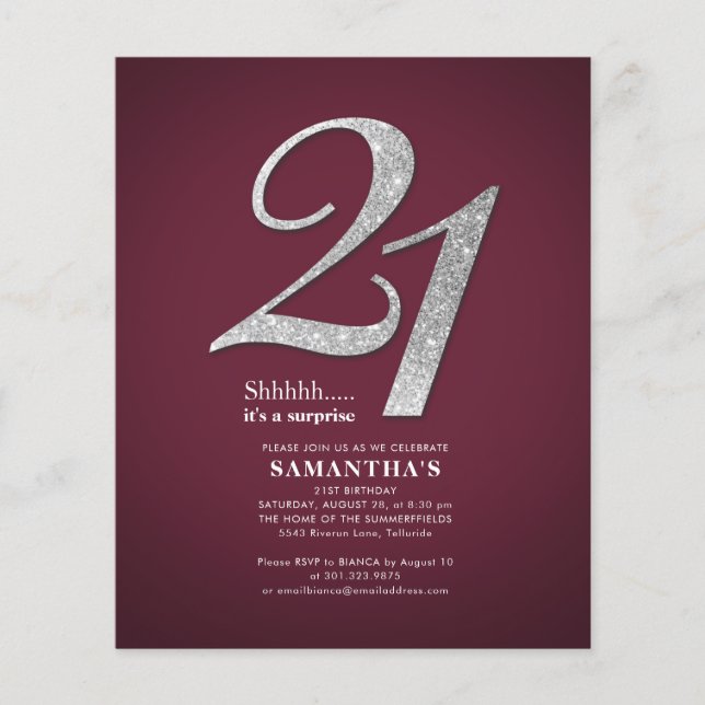 Glitter Glitter aniversário de 21 anos do Xeque da (Frente)