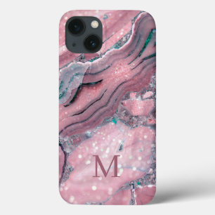 Glitter Monograma de Glitter de Quartz, Rosa Doura