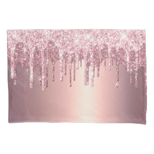 Glitter na moda de cobre, rosa de cobre, gotas de