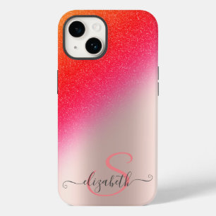 Glitter Ombre Rosa Dourado Monograma Legal