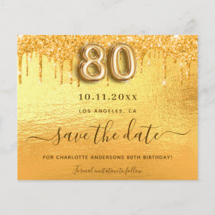 Glitter ouro de 80 de aniversário de orçamento s