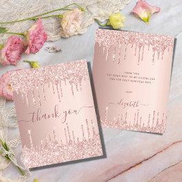 Glitter ouro de rosa BUDGET pinga obrigado rosa