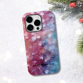 Glitter Rosa Azul Moderno, Glitter Monograma