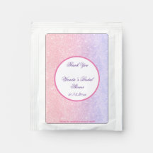 Glitter rosa-claro favorece o Tea Bag